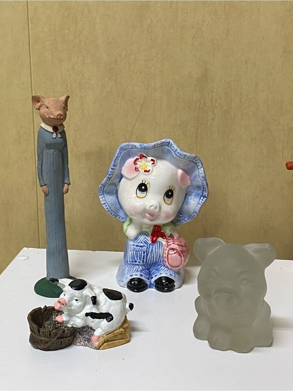 Cute Pig Figurines Collection - 4 Pieces